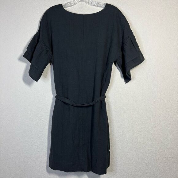 Universal Thread Womens Black Midi Dress Ruffled Bell‎ Sleeve Dark Gray XS - Picture 6 of 7